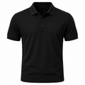Black Premium Piqué Polo Shirt | Fires Outlet