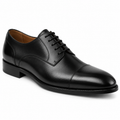 Black Polished Leather Oxford Shoes | Fires Outlet