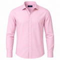 Light Pink Pinstripe Tailored Cotton Shirt | Fires Outlet