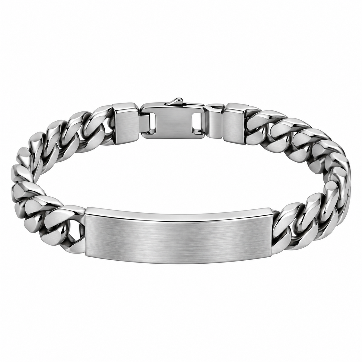 Stainless Steel Cuban Link ID Bracelet | Fires Outlet